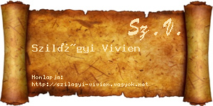Szilágyi Vivien névjegykártya
